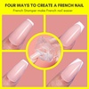 image:imageMakartt 12 PCS French Nail Art Stamper Kit2 PCS Jelly Nail Stamper 4 PCS Silicone Replaceable Stamper Head and 6 Sheets French Manicure Edge Auxiliary Nail Guide Stickers For Gel Polish Design