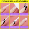 image:imageMakartt 12 PCS French Nail Art Stamper Kit2 PCS Jelly Nail Stamper 4 PCS Silicone Replaceable Stamper Head and 6 Sheets French Manicure Edge Auxiliary Nail Guide Stickers For Gel Polish Design