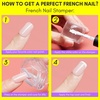 image:imageMakartt 12 PCS French Nail Art Stamper Kit2 PCS Jelly Nail Stamper 4 PCS Silicone Replaceable Stamper Head and 6 Sheets French Manicure Edge Auxiliary Nail Guide Stickers For Gel Polish Design
