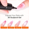 image:imageMakartt 3D Gel Nail Art 2 Pcs 15g Nail Sculpting DIY No Wipe 3D Molding Gel for Nails Decoration Manicure Sculpture NailsA01Clear