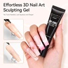 image:imageMakartt 3D Gel Nail Art 2 Pcs 15g Nail Sculpting DIY No Wipe 3D Molding Gel for Nails Decoration Manicure Sculpture NailsA022pcs Clear