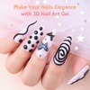 image:imageMakartt 3D Gel Nail Art 2 Pcs 15g Nail Sculpting DIY No Wipe 3D Molding Gel for Nails Decoration Manicure Sculpture NailsA03Noir
