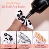 image:imageMakartt 3D Gel Nail Art 2 Pcs 15g Nail Sculpting DIY No Wipe 3D Molding Gel for Nails Decoration Manicure Sculpture NailsA03Noir