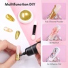 image:imageMakartt 3D Gel Nail Art 2 Pcs 15g Nail Sculpting DIY No Wipe 3D Molding Gel for Nails Decoration Manicure Sculpture NailsA04Clear 3D Nail Gel  Gold Chrome Nail Powder