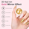 image:imageMakartt 3D Gel Nail Art 2 Pcs 15g Nail Sculpting DIY No Wipe 3D Molding Gel for Nails Decoration Manicure Sculpture NailsA04Clear 3D Nail Gel  Gold Chrome Nail Powder
