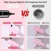image:imageMakartt 3D Gel Nail Art 2 Pcs 15g Nail Sculpting DIY No Wipe 3D Molding Gel for Nails Decoration Manicure Sculpture NailsA04Clear 3D Nail Gel  Gold Chrome Nail Powder