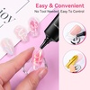 image:imageMakartt 3D Gel Nail Art 2 Pcs 15g Nail Sculpting DIY No Wipe 3D Molding Gel for Nails Decoration Manicure Sculpture NailsA05clear  chrome
