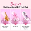 image:imageMakartt 3D Gel Nail Art 2 Pcs 15g Nail Sculpting DIY No Wipe 3D Molding Gel for Nails Decoration Manicure Sculpture NailsA05clear  chrome