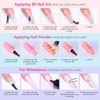 image:imageMakartt 3D Gel Nail Art 2 Pcs 15g Nail Sculpting DIY No Wipe 3D Molding Gel for Nails Decoration Manicure Sculpture NailsA05clear  chrome