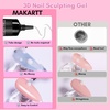 image:imageMakartt 3D Gel Nail Art 2 Pcs 15g Nail Sculpting DIY No Wipe 3D Molding Gel for Nails Decoration Manicure Sculpture NailsA06Whiteout Wonder