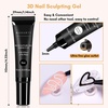 image:imageMakartt 3D Gel Nail Art 2 Pcs 15g Nail Sculpting DIY No Wipe 3D Molding Gel for Nails Decoration Manicure Sculpture NailsA07Whiteout Wonder  Noir
