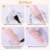 image:imageMakartt 3D Gel Nail Art 2 Pcs 15g Nail Sculpting DIY No Wipe 3D Molding Gel for Nails Decoration Manicure Sculpture NailsA07Whiteout Wonder  Noir