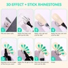 image:imageMakartt 3D Gel Nail Art 2 Pcs 15g Nail Sculpting DIY No Wipe 3D Molding Gel for Nails Decoration Manicure Sculpture NailsA12Tinsel Green