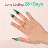 image:imageMakartt 3D Gel Nail Art 2 Pcs 15g Nail Sculpting DIY No Wipe 3D Molding Gel for Nails Decoration Manicure Sculpture NailsA12Tinsel Green