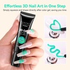 image:imageMakartt 3D Gel Nail Art 2 Pcs 15g Nail Sculpting DIY No Wipe 3D Molding Gel for Nails Decoration Manicure Sculpture NailsA12Tinsel Green