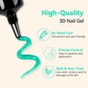 image:imageMakartt 3D Gel Nail Art 2 Pcs 15g Nail Sculpting DIY No Wipe 3D Molding Gel for Nails Decoration Manicure Sculpture NailsA12Tinsel Green