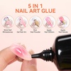image:imageMakartt 3D Gel Nail Art 2 Pcs 15g Nail Sculpting DIY No Wipe 3D Molding Gel for Nails Decoration Manicure Sculpture NailsA15Clear 5 in 1 Nail Art Glue