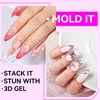 image:imageMakartt 3D Gel Nail Art 4 in 1 Clear Solid Gel Builder for Extension UV Nail Glue for Acrylic Nails Rhinestones 3d Sculpting Gels Hard Gels for Nails UVLED Nails Lamp Required 15ML 2 BottlesClear 2pcs
