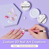 image:imageMakartt 3D Gel Nail Art 4 in 1 Clear Solid Gel Builder for Extension UV Nail Glue for Acrylic Nails Rhinestones 3d Sculpting Gels Hard Gels for Nails UVLED Nails Lamp Required 15ML 2 BottlesWhite 2pcs