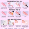 image:imageMakartt 3D Gel Nail Art 4 in 1 Clear Solid Gel Builder for Extension UV Nail Glue for Acrylic Nails Rhinestones 3d Sculpting Gels Hard Gels for Nails UVLED Nails Lamp Required 15ML 2 BottlesClear 3D Sculpting Kit