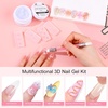 image:imageMakartt 3D Gel Nail Art 4 in 1 Clear Solid Gel Builder for Extension UV Nail Glue for Acrylic Nails Rhinestones 3d Sculpting Gels Hard Gels for Nails UVLED Nails Lamp Required 15ML 2 BottlesClear 3D Sculpting Kit