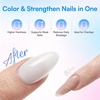 image:imageMakartt 3D Gel Nail Art 4 in 1 Clear Solid Gel Builder for Extension UV Nail Glue for Acrylic Nails Rhinestones 3d Sculpting Gels Hard Gels for Nails UVLED Nails Lamp Required 15ML 2 BottlesMilky White Gel Builder
