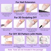 image:imageMakartt 3D Gel Nail Art 4 in 1 Clear Solid Gel Builder for Extension UV Nail Glue for Acrylic Nails Rhinestones 3d Sculpting Gels Hard Gels for Nails UVLED Nails Lamp Required 15ML 2 BottlesWhite 2pcs