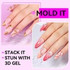 image:imageMakartt 3D Gel Nail Art 4 in 1 Clear Solid Gel Builder for Extension UV Nail Glue for Acrylic Nails Rhinestones 3d Sculpting Gels Hard Gels for Nails UVLED Nails Lamp Required 15ML 2 BottlesClear 3D Sculpting Kit