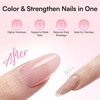 image:imageMakartt 3D Gel Nail Art 4 in 1 Clear Solid Gel Builder for Extension UV Nail Glue for Acrylic Nails Rhinestones 3d Sculpting Gels Hard Gels for Nails UVLED Nails Lamp Required 15ML 2 BottlesPink Gel Builder