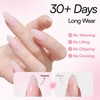 image:imageMakartt 3D Gel Nail Art 4 in 1 Clear Solid Gel Builder for Extension UV Nail Glue for Acrylic Nails Rhinestones 3d Sculpting Gels Hard Gels for Nails UVLED Nails Lamp Required 15ML 2 BottlesPink Gel Builder Kit