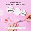 image:imageMakartt 3D Gel Nail Art 4 in 1 Clear Solid Gel Builder for Extension UV Nail Glue for Acrylic Nails Rhinestones 3d Sculpting Gels Hard Gels for Nails UVLED Nails Lamp Required 15ML 2 BottlesClear 2pcs