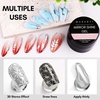 image:imageMakartt 3D Gel Nail Art Clear 3D Painting Gels for Chrome Powder 3D Sculpting No Wipe for Gel Nail Polish 3D Carving Drawing Gels for Nails Art at Home amp Salon DIY 028 flozSilver Mirror Shine Gel