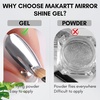 image:imageMakartt 3D Gel Nail Art Clear 3D Painting Gels for Chrome Powder 3D Sculpting No Wipe for Gel Nail Polish 3D Carving Drawing Gels for Nails Art at Home amp Salon DIY 028 flozSilver Mirror Shine Gel