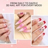 image:imageMakartt 3D Gel Nail Art Clear 3D Painting Gels for Chrome Powder 3D Sculpting No Wipe for Gel Nail Polish 3D Carving Drawing Gels for Nails Art at Home amp Salon DIY 028 flozClear Painting Gel Kit