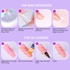 image:imageMakartt 3D Gel Nail Art Clear Solid Builder Nail Gel 4 in 1 Nonsticky for Extension Shaping Strengthen Building 3D Sculpting Hard Gels UVLED Lamp Required 15mlClear  White Starter Kit