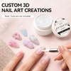 image:imageMakartt 3D Gel Nail Art Clear Solid Builder Nail Gel 4 in 1 Nonsticky for Extension Shaping Strengthen Building 3D Sculpting Hard Gels UVLED Lamp Required 15mlPearl White