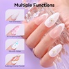 image:imageMakartt 3D Gel Nail Art Clear Solid Builder Nail Gel 4 in 1 Nonsticky for Extension Shaping Strengthen Building 3D Sculpting Hard Gels UVLED Lamp Required 15mlWhite