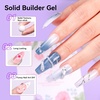 image:imageMakartt 3D Gel Nail Art Clear Solid Builder Nail Gel 4 in 1 Nonsticky for Extension Shaping Strengthen Building 3D Sculpting Hard Gels UVLED Lamp Required 15mlWhite
