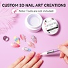 image:imageMakartt 3D Gel Nail Art Clear Solid Builder Nail Gel 4 in 1 Nonsticky for Extension Shaping Strengthen Building 3D Sculpting Hard Gels UVLED Lamp Required 15mlClear