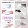image:imageMakartt 3D Gel Nail Art Clear Solid Builder Nail Gel 4 in 1 Nonsticky for Extension Shaping Strengthen Building 3D Sculpting Hard Gels UVLED Lamp Required 15mlPearl White