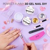 image:imageMakartt 3D Gel Nail Art Clear Solid Builder Nail Gel 4 in 1 Nonsticky for Extension Shaping Strengthen Building 3D Sculpting Hard Gels UVLED Lamp Required 15mlClear  White Starter Kit