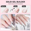 image:imageMakartt 3D Gel Nail Art Clear Solid Builder Nail Gel 4 in 1 Nonsticky for Extension Shaping Strengthen Building 3D Sculpting Hard Gels UVLED Lamp Required 15mlClear  White