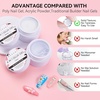 image:imageMakartt 3D Gel Nail Art Clear Solid Builder Nail Gel 4 in 1 Nonsticky for Extension Shaping Strengthen Building 3D Sculpting Hard Gels UVLED Lamp Required 15mlClear  White