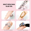 image:imageMakartt 3D Gel Nail Art for Sculpting 3in1 MultiFunctional 15g Clear 3D Nail Gel for Molding amp Painting Nails Designs No Wipe Nail Glue for Rhinestones Chrome Powder amp DIY ManicureA02nail rhinestone glue set  30G