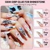 image:imageMakartt 3D Gel Nail Art for Sculpting 3in1 MultiFunctional 15g Clear 3D Nail Gel for Molding amp Painting Nails Designs No Wipe Nail Glue for Rhinestones Chrome Powder amp DIY ManicureA02nail rhinestone glue set  30G