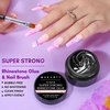image:imageMakartt 3D Gel Nail Art for Sculpting 3in1 MultiFunctional 15g Clear 3D Nail Gel for Molding amp Painting Nails Designs No Wipe Nail Glue for Rhinestones Chrome Powder amp DIY ManicureA06nail rhinestone glue with brush  15ml  super strong