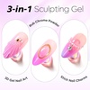 image:imageMakartt 3D Gel Nail Art for Sculpting 3in1 MultiFunctional 15g Clear 3D Nail Gel for Molding amp Painting Nails Designs No Wipe Nail Glue for Rhinestones Chrome Powder amp DIY ManicureA0915g 3D Nail Gel