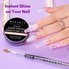image:imageMakartt 3D Gel Nail Art for Sculpting 3in1 MultiFunctional 15g Clear 3D Nail Gel for Molding amp Painting Nails Designs No Wipe Nail Glue for Rhinestones Chrome Powder amp DIY ManicureA06nail rhinestone glue with brush  15ml  super strong