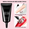 image:imageMakartt 3D Gel Nail Art for Sculpting 3in1 MultiFunctional 15g Clear 3D Nail Gel for Molding amp Painting Nails Designs No Wipe Nail Glue for Rhinestones Chrome Powder amp DIY ManicureA02nail rhinestone glue set  30G