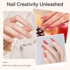 image:imageMakartt 7In1 Gel Nails Builder Clear Rubber Builder Base 18ML  UV Light Needed Strengthener Extension Thickening Rhinestone Glue Builder for Broken Nails Soak OffA01Clear